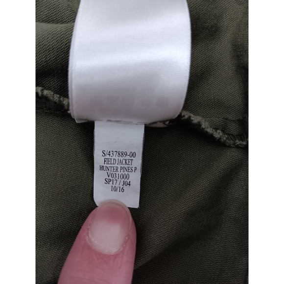 Old Navy Womens Field Jacket Olive Green Full‎ Zip Drawstring Waist XS - Picture 8 of 12